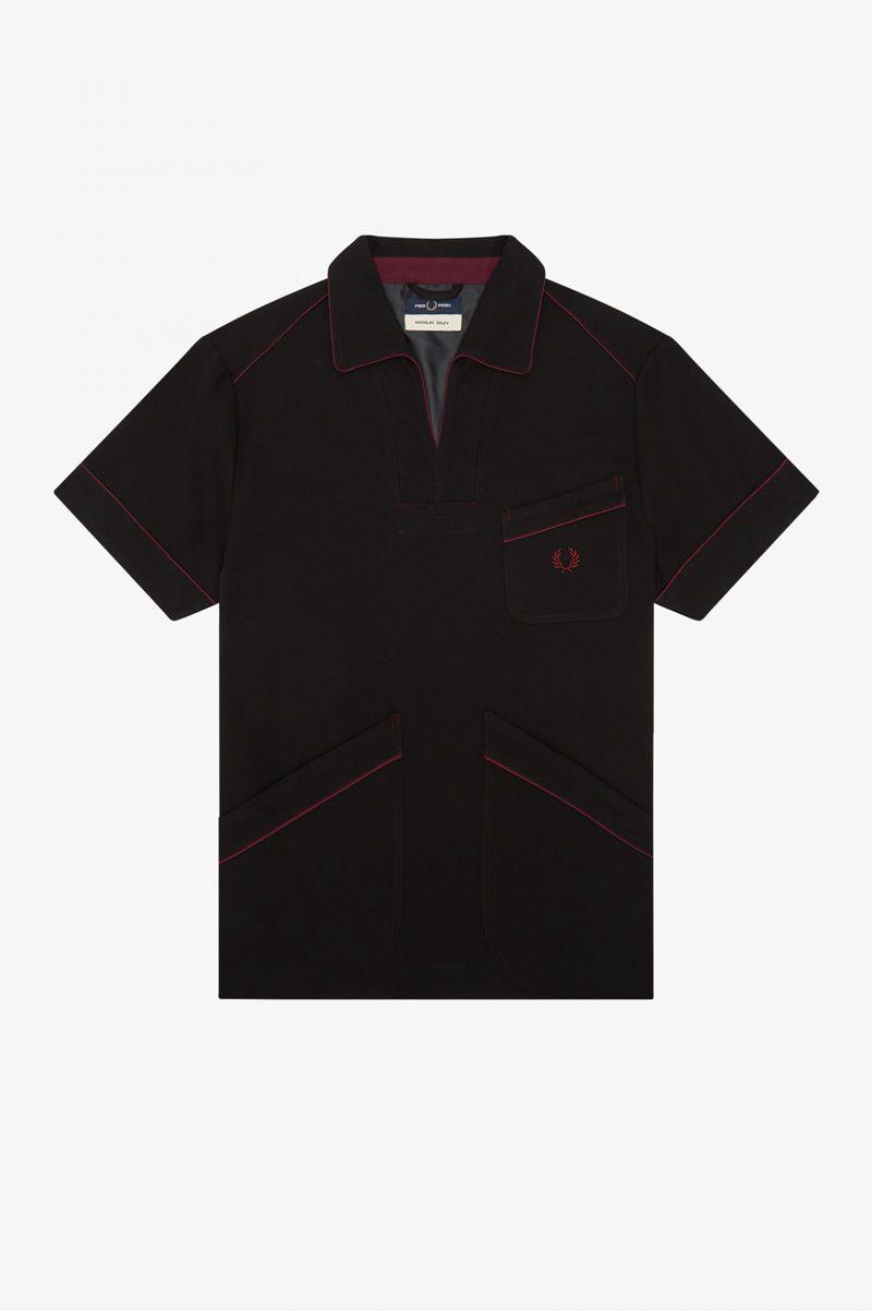 Black Fred Perry SM3033 Men's Shirts | PH 1532KORI